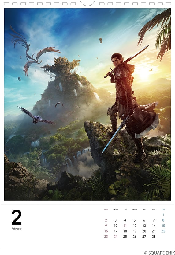 Final Fantasy XIV Dawntrail 2025 Calendar Lets You Reuse Its Art 0